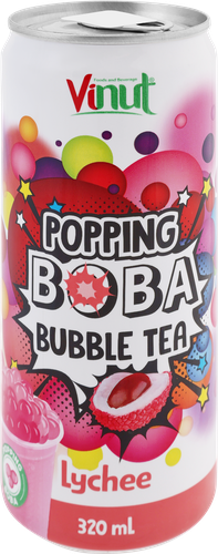 Напиток BOBA BUBBLE TEA Popping Холодный чай со вкусом личи негазированный, 0.32л, вид