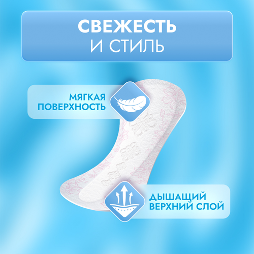 Прокладки ежедневные LIBRETTA Свежесть и стиль Мультиформ, 60шт, крупный план