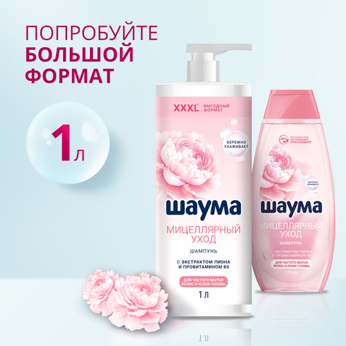 Шампунь ШАУМА Мицеллярный уход, 1000мл, изображение