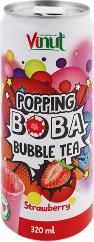 Напиток BOBA BUBBLE TEA Popping Холодный чай со вкусом клубники негазированный, 0.32л, вид