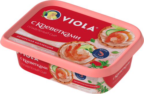 Сыр плавленый VIOLA с креветками 35%, без змж, 190г, детальное фото