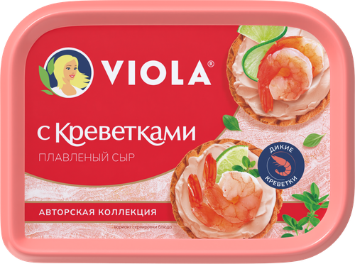 Сыр плавленый VIOLA с креветками 35%, без змж, 190г, фото