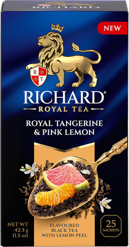 Чай черный RICHARD Royal Tangerine&Pink lemon c мандарином и розовым лимоном, 25пак, вид