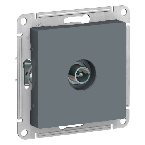 Розетка TV 1 пост Systeme Electric Atlas Design грифель, картинка