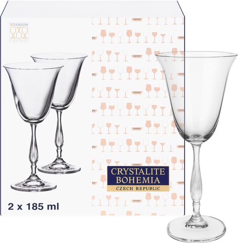 Набор фужеров для вина CRYSTALITE BOHEMIA Fregata/Antik 185мл, Арт. 58368, 2шт, изображение