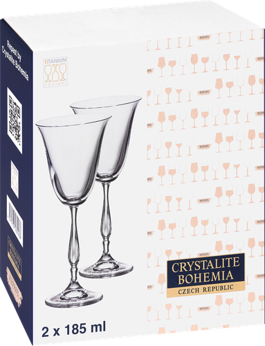 Набор фужеров для вина CRYSTALITE BOHEMIA Fregata/Antik 185мл, Арт. 58368, 2шт, крупный план
