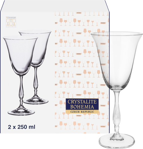 Набор фужеров для вина CRYSTALITE BOHEMIA Fregata/Antik 250мл, Арт. 58369, 2шт, фото