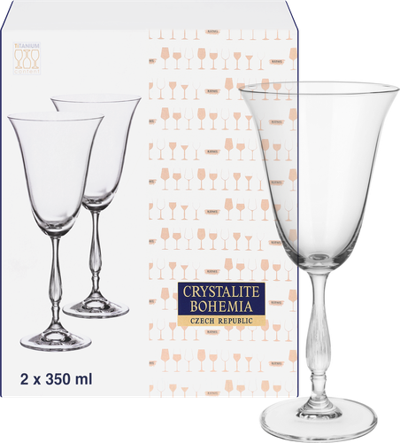 Набор фужеров для вина CRYSTALITE BOHEMIA Fregata/Antik 350мл, Арт. 58370, 2шт, фотография