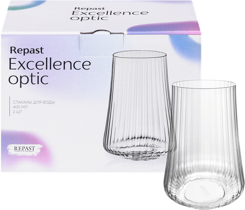 Набор стаканов для воды REPAST Excellence Optic 400мл, Арт. 65949, 2шт, фото