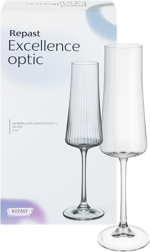 Набор фужеров для шампанского REPAST Excellence Optic 210мл, Арт. 65946, 2шт, фотография