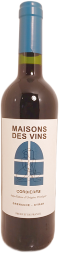 Вино MAISONS DES VINS Корбьер ординарное красное сухое, 0.75л