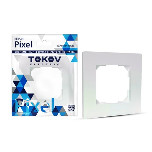 Рамка 1 пост TOKOV ELECTRIC PIXEL перламутр, фотография