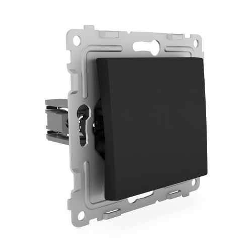 Переключатель 1-клавишный TOKOV ELECTRIC PIXEL 1792320 карбон, фотография