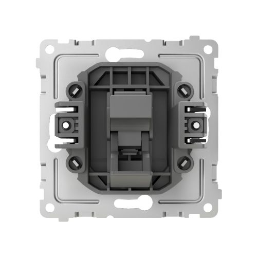 Розетка RJ-45 1 пост TOKOV ELECTRIC PIXEL перламутр, крупный план