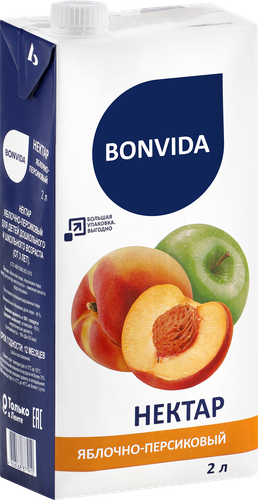 Нектар BONVIDA Яблочно-персиковый, 2л, картинка