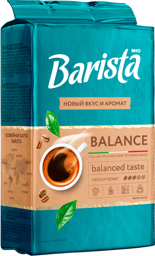 Кофе молотый BARISTA MIO Balance, 225г, вид