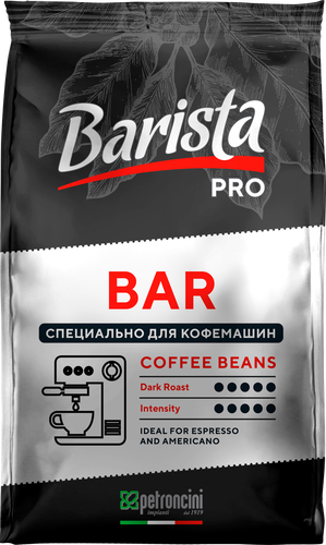 Кофе зерновой BARISTA PRO Bar, 230г, крупный план