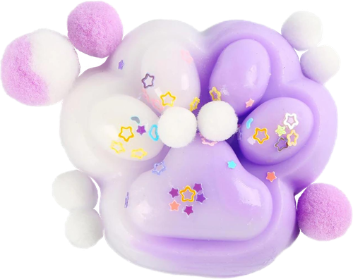Игрушка-антистресс JOLLY JOT цветная кошачья лапка с помпонами, вид