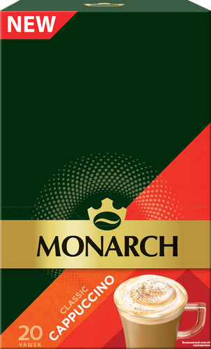 Напиток кофейный растворимый MONARCH Капучино классик, 20x15г, изображение