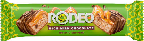 Батончик RODEO с мягкой карамелью и нугой, глазированный, 40г, детальное фото