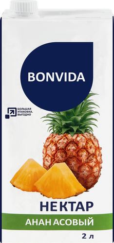Нектар BONVIDA Ананасовый, 2л, картинка