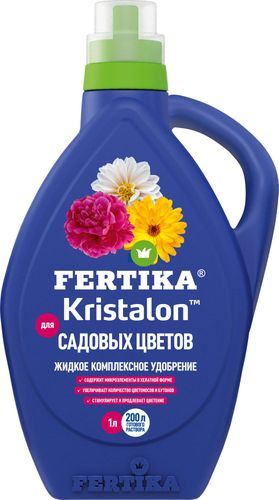 Удобрение комплексное минеральное жидкое FERTIKA КРИСТАЛОН для садовых цветов, фото