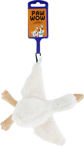 Игрушка для собак PAW WOW Гусь с пищалкой 23см, картинка