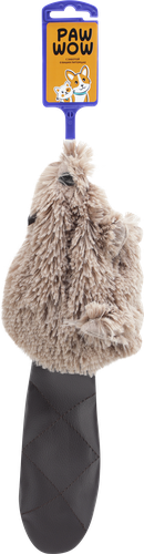 Игрушка для собак PAW WOW Бобр шуршащая с пищалкой 36см, фото