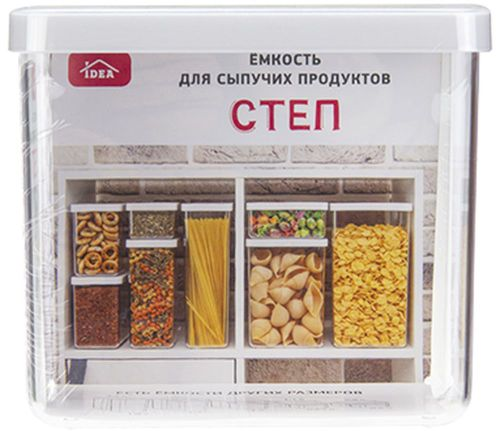 Емкость для сыпучих продуктов IDEA М 1297 белый 1,7 л, фото