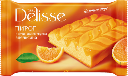 Пирог DELISSE с начинкой со вкусом апельсина, 330г, фото