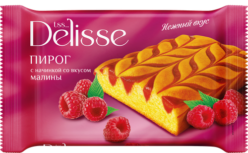Пирог DELISSE с начинкой со вкусом малины, 330г, изображение