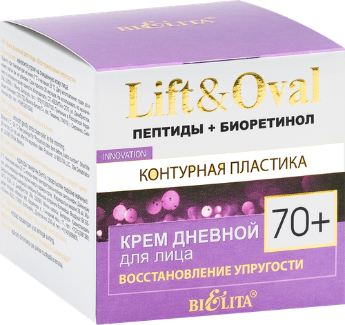 Крем дневной для лица БЕЛИТА Lift&oval Восстановление упругости Пептиды+Биоретинол 70+, 50мл, фотография