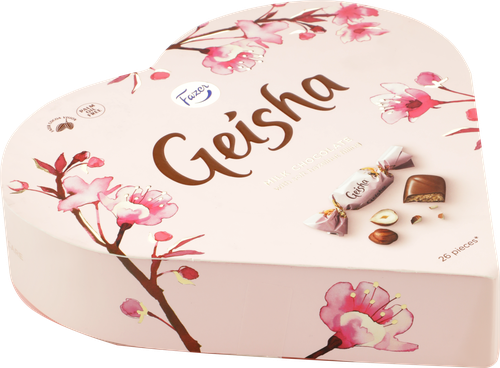 Конфеты GEISHA из молочного шоколада с ореховой начинкой из фундука, 190г, фото
