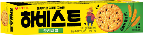 Печенье LOTTE Harvest Original c кунжутом, 100г, вид