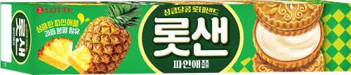 Печенье LOTTE Sand со вкусом ананаса, 105г, вид