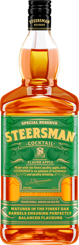 Коктейль STEERSMAN Apple 35%, висковый напиток, 1.5л, картинка