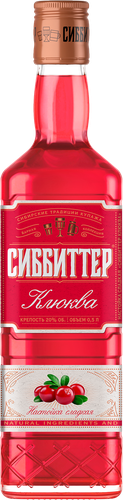 Настойка СИББИТТЕР Клюква 20%, сладкая, 0.5л, фотография