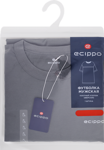 Футболка мужская ECIPPO серая, Арт. EC26101-02, крупный план