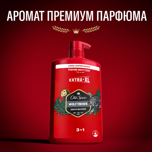Гель для душа+Шампунь OLD SPICE Wolfthorn, 1000мл, изображение