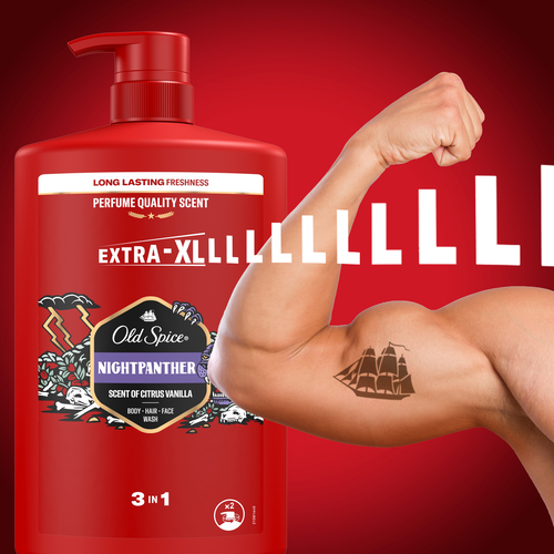 Гель для душа+Шампунь OLD SPICE Nightpanther, 1000мл, изображение