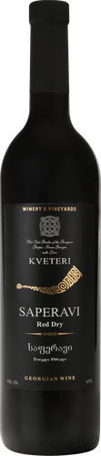 Вино KVETERI Саперави сортовое ординарное красное сухое, 0.75л, изображение