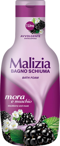 Пена для ванны MALIZIA Musk blackberry с ежевикой и мускусом, 1000мл, вид