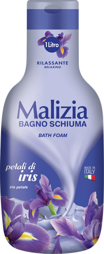 Пена для ванны MALIZIA Iris petals с лепестками ириса, 1000мл, фотография