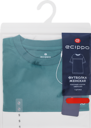 Футболка женская ECIPPO белая, зеленая, Арт. EC26201-01, фотография