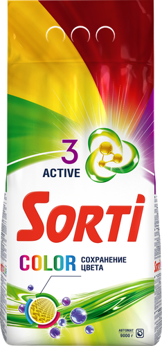 Стиральный порошок SORTI Color Автомат, 9кг, вид