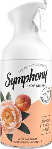 Освежитель воздуха SYMPHONY Интерьерный парфюм Пион, персик, кедр, 250мл, детальное фото