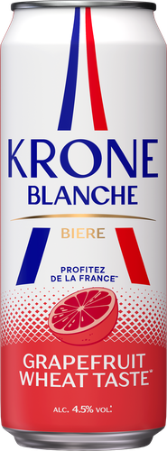 Напиток пивной KRONE BLANCHE EXC BIERE Grapefruit пастеризованный 4,5%, 
0.45л, картинка