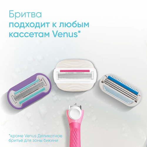 Бритва GILLETTE Venus Miami со сменной кассетой +держатель, крупный план