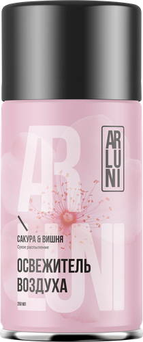 Баллон сменный для автоматического освежителя воздуха ARLUNI Сакура, вишня, 250мл, вид