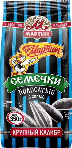Семечки ОТ МАРТИНА полосатые с солью, 350г, детальное фото
